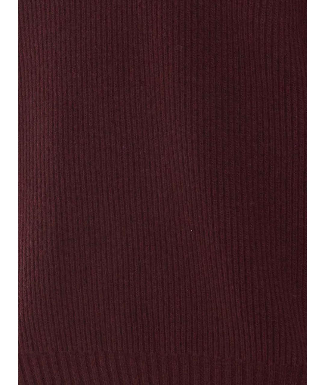 SAINT LAURENT Бордовый шерстяной джемпер / свитер, фото 3