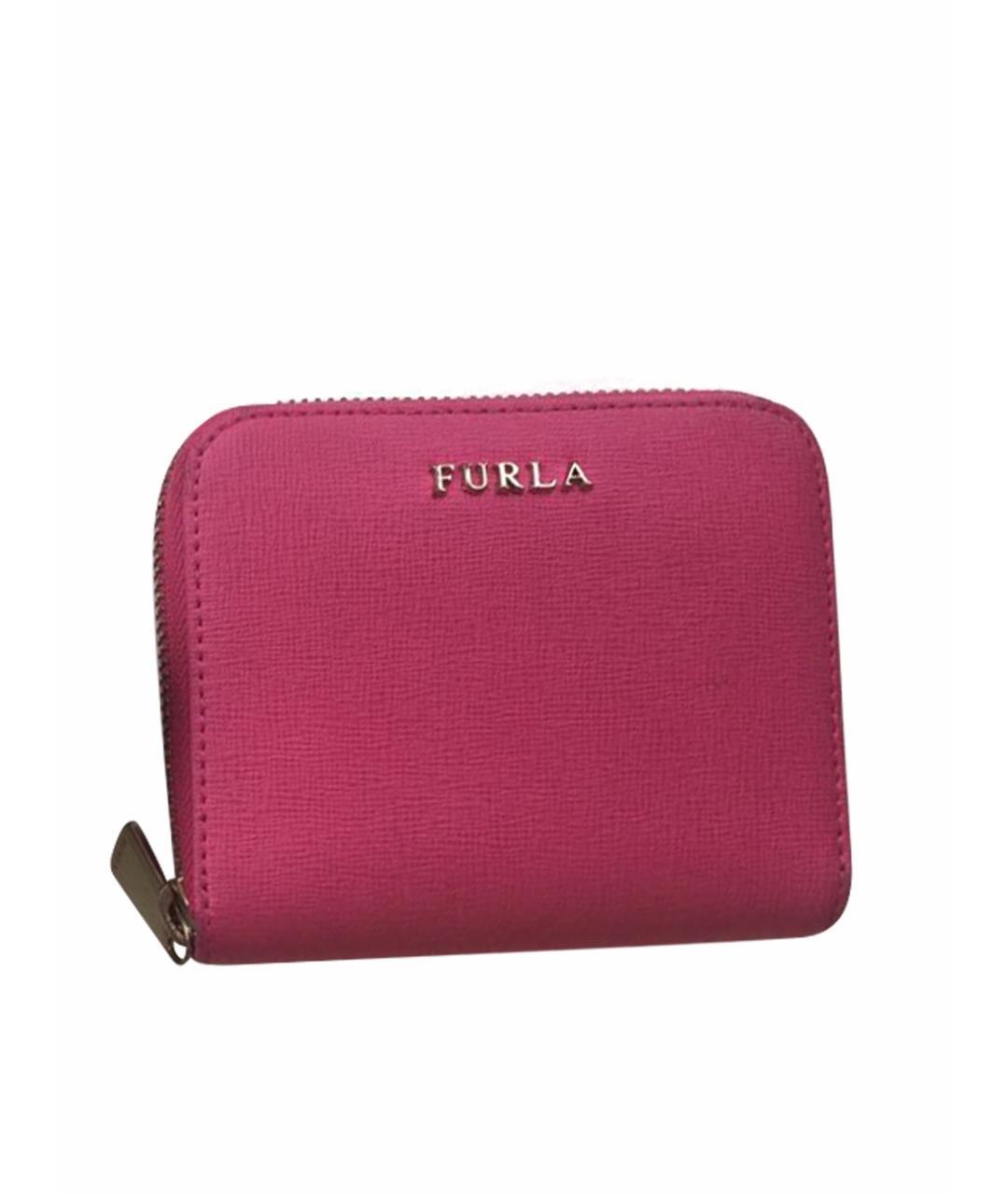 FURLA Розовый кожаный кошелек, фото 1