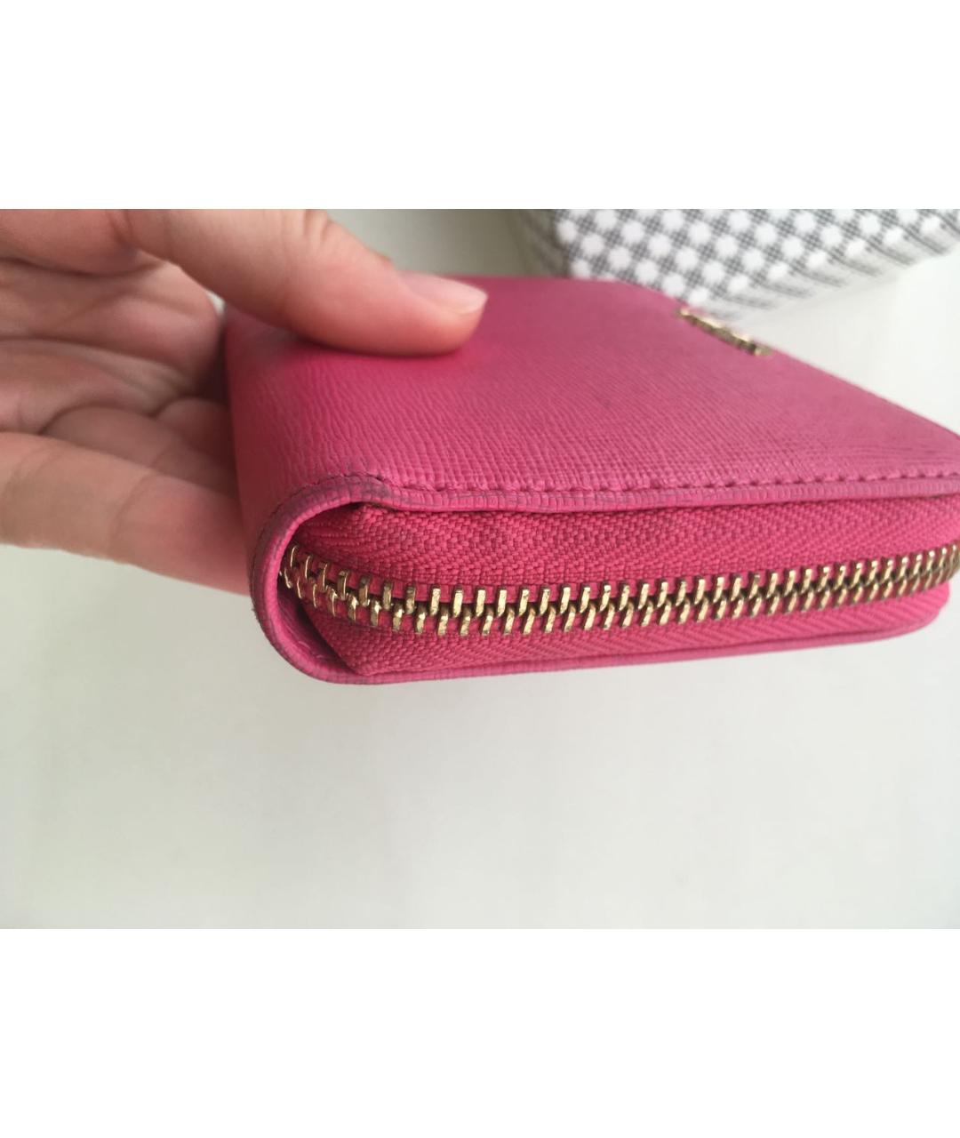 FURLA Розовый кожаный кошелек, фото 6