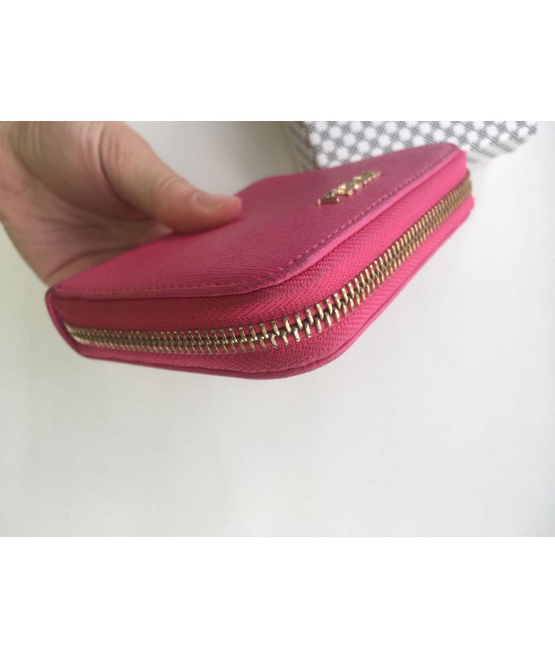 FURLA Розовый кожаный кошелек, фото 5