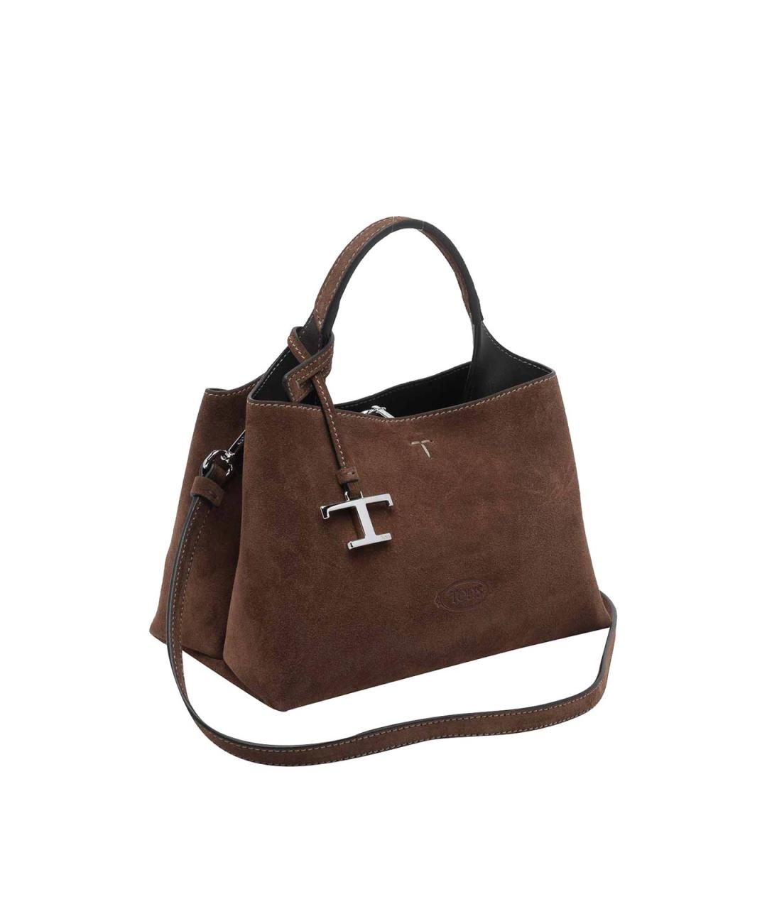 TOD'S Коричневая замшевая сумка тоут, фото 2