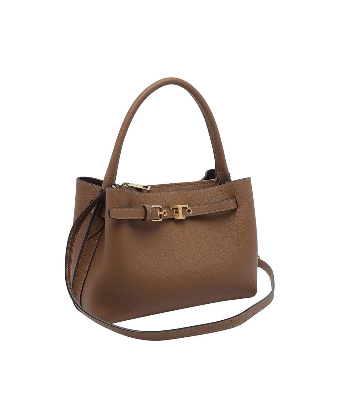 TOD'S Коричневая кожаная сумка тоут, фото 2