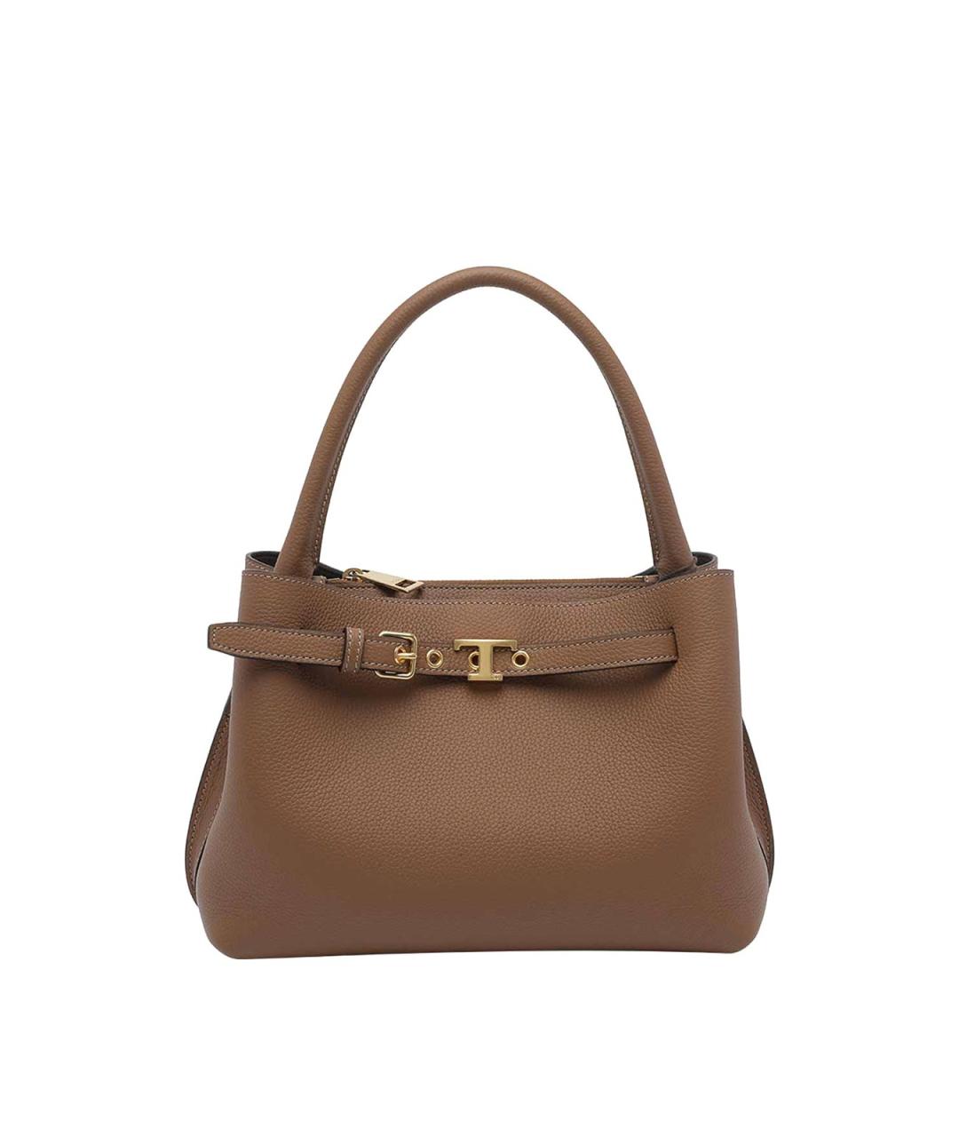 TOD'S Коричневая кожаная сумка тоут, фото 1