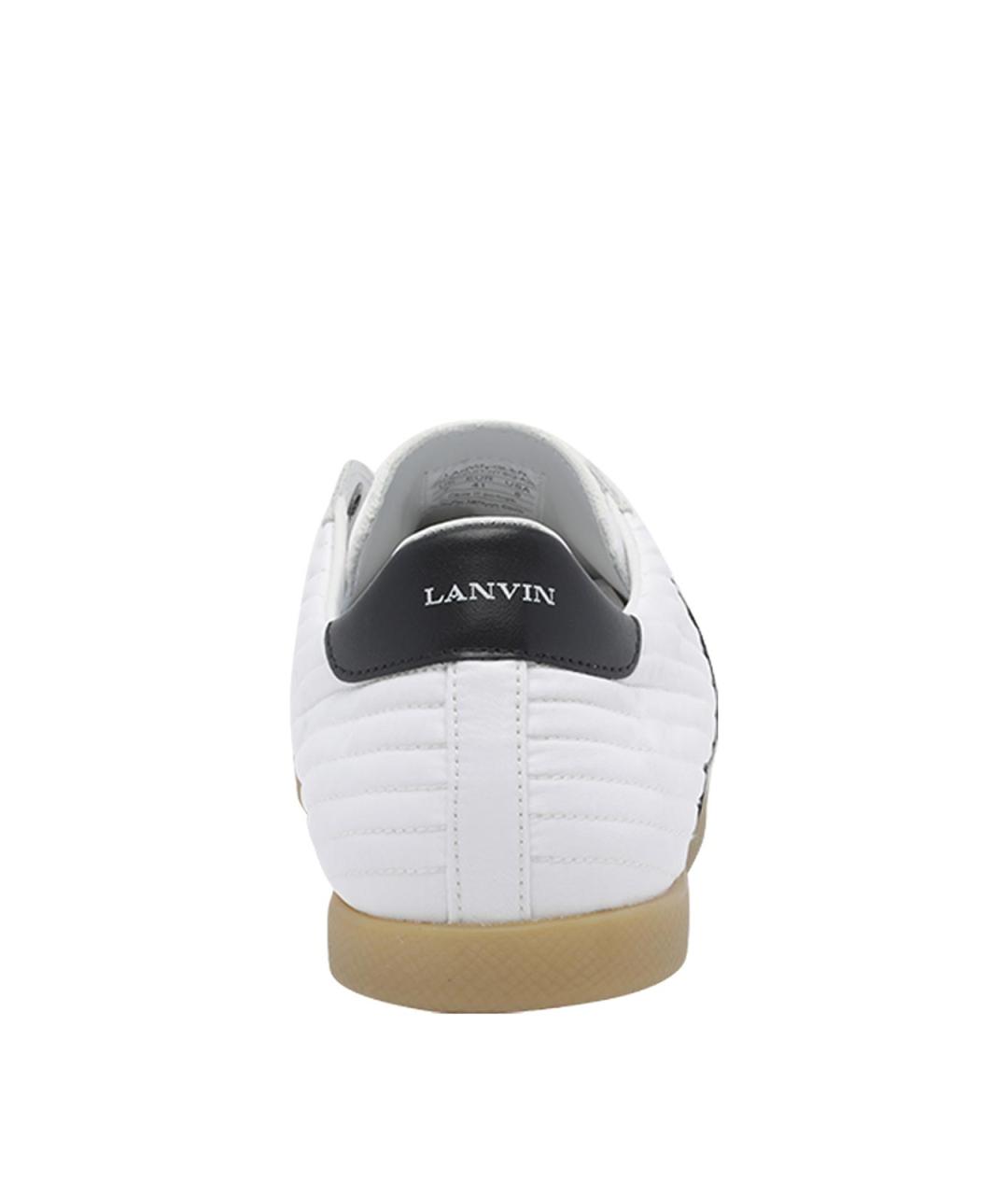 LANVIN Белые кожаные низкие кроссовки / кеды, фото 4