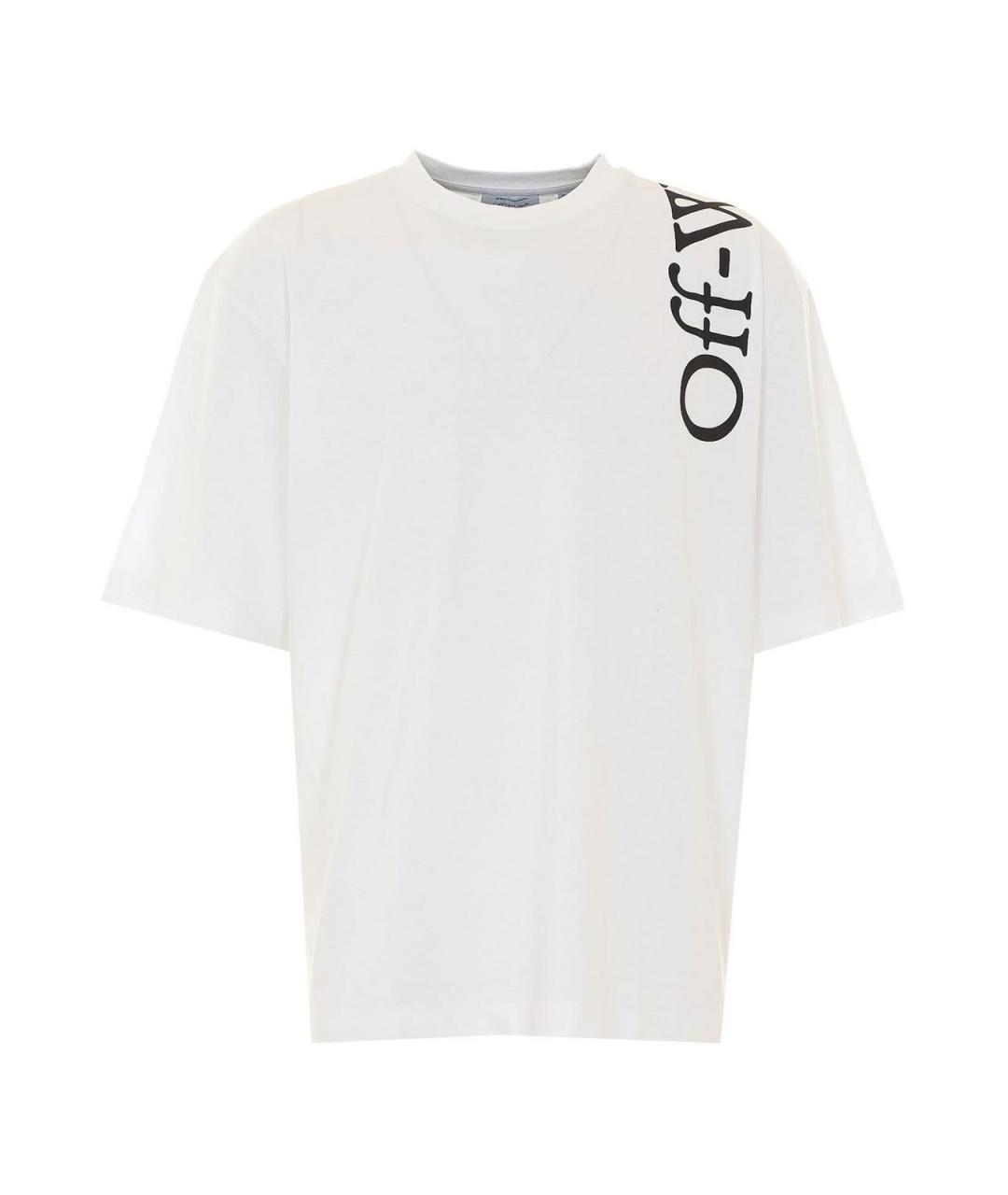 OFF-WHITE Белая хлопковая футболка, фото 1