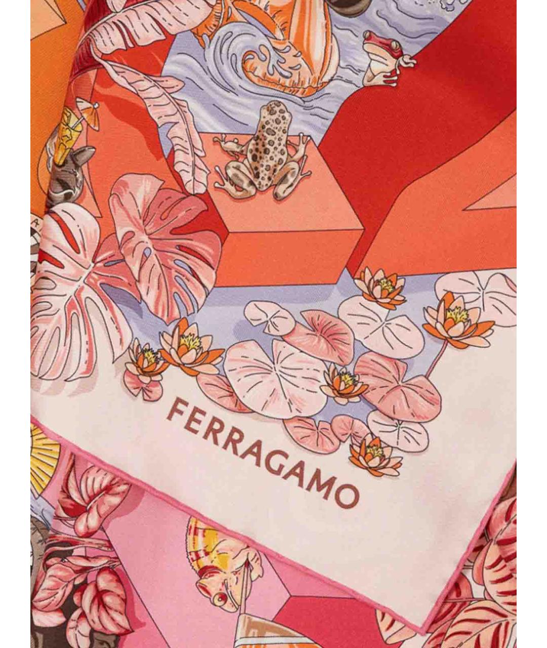 FERRAGAMO Мульти шелковый платок, фото 2
