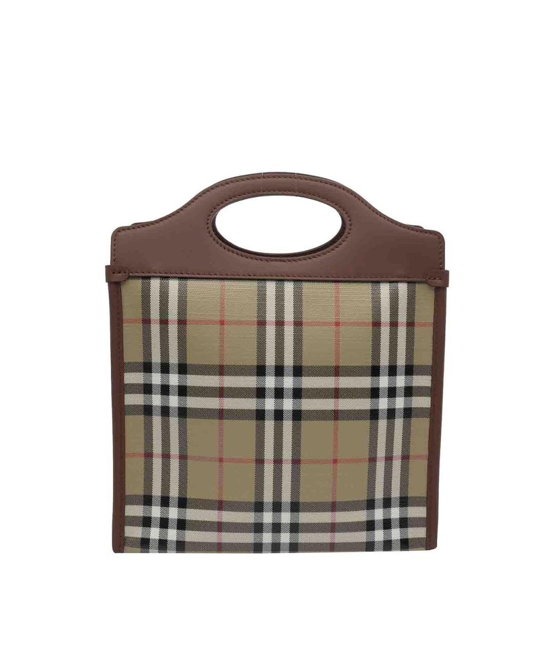 BURBERRY Бежевая сумка тоут из канвы, фото 3