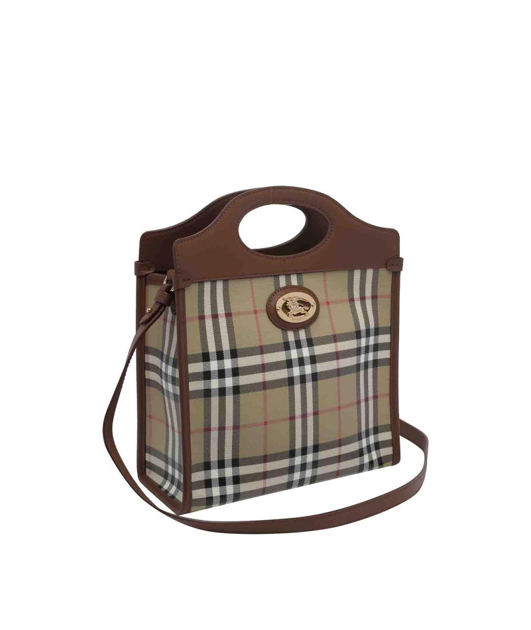 BURBERRY Бежевая сумка тоут из канвы, фото 2