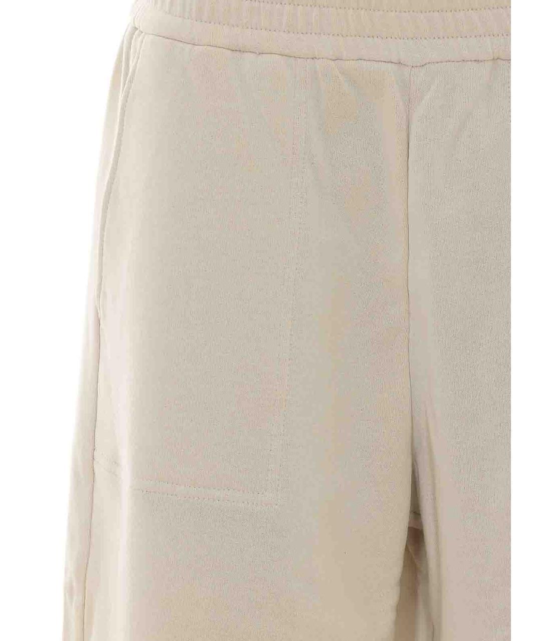 BRUNELLO CUCINELLI Белые хлопковые спортивные брюки и шорты, фото 4