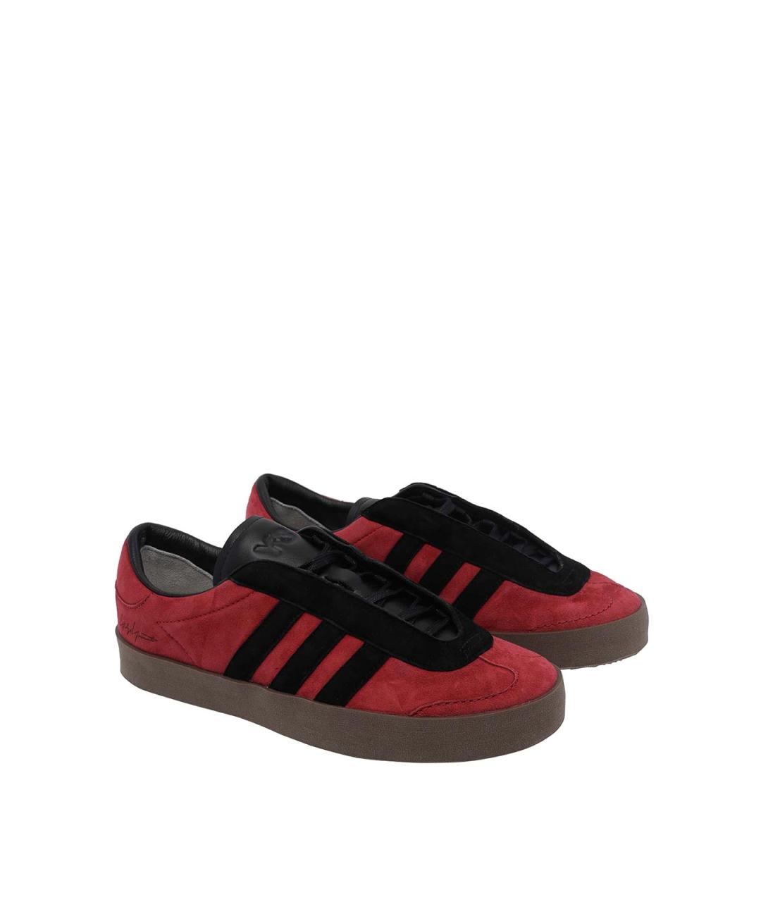 Y-3 Красные замшевые низкие кроссовки / кеды, фото 2