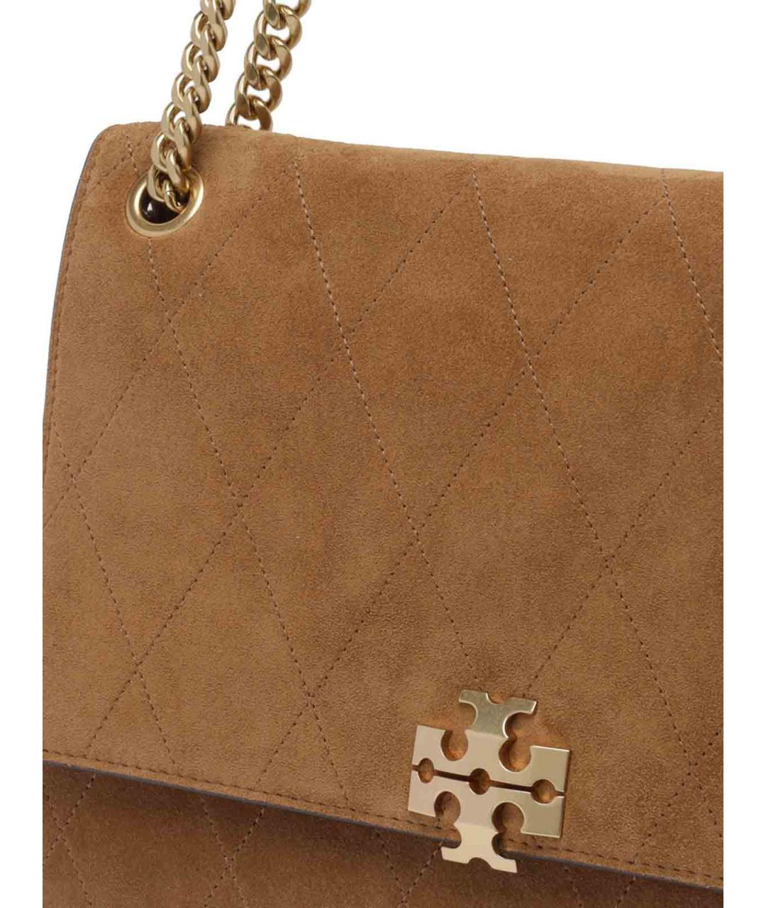 TORY BURCH Бежевая кожаная сумка через плечо, фото 4