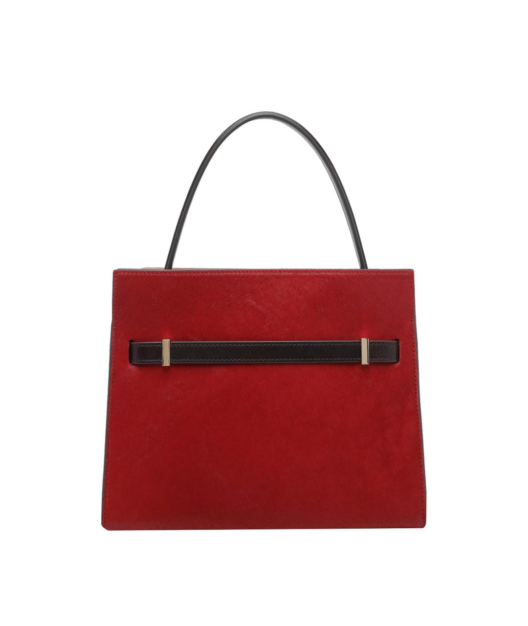 TORY BURCH Красная кожаная сумка с короткими ручками, фото 3