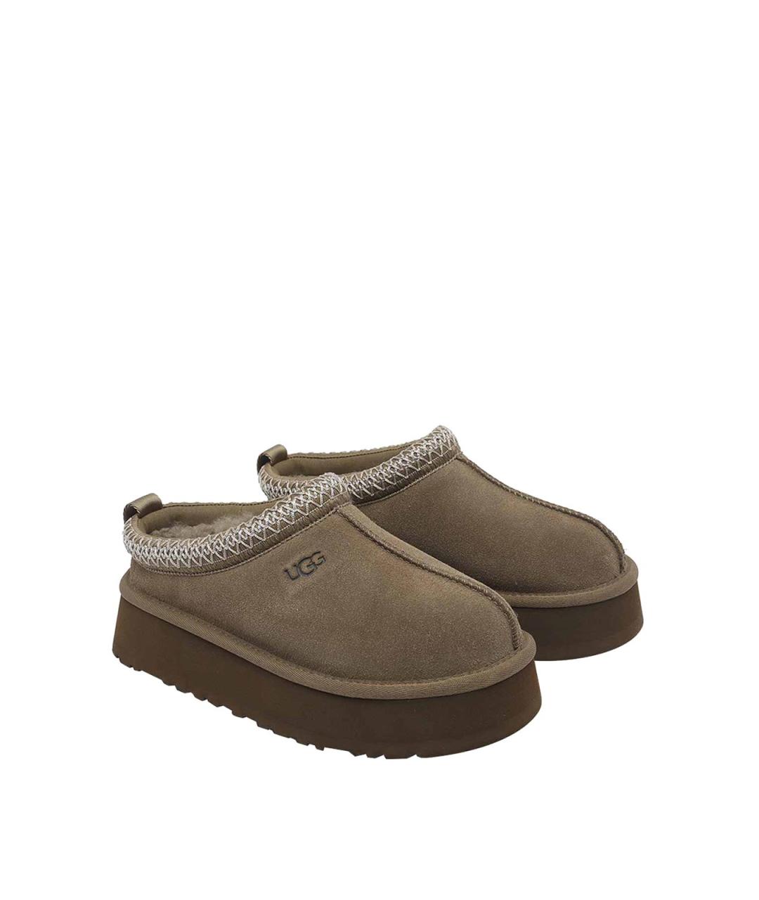 UGG Бежевые замшевые сабо, фото 2