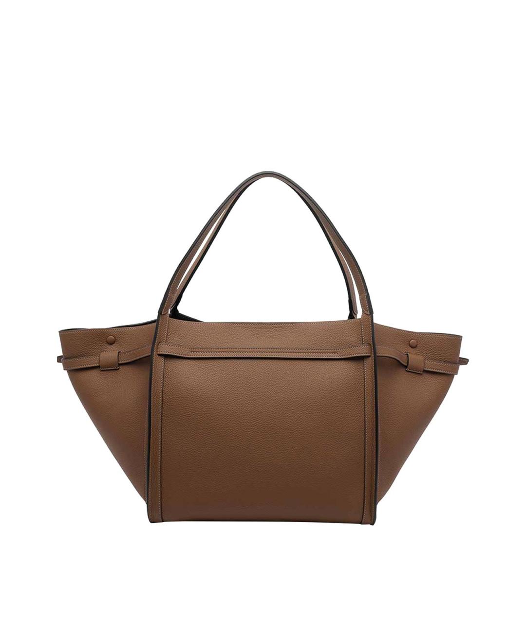 TOD'S Коричневая кожаная сумка тоут, фото 3