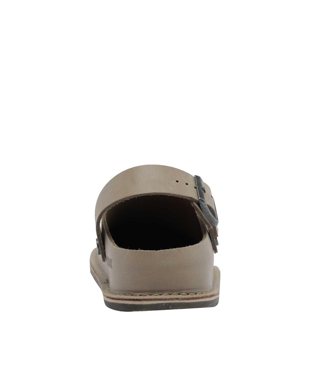 BIRKENSTOCK Бежевые кожаные мюли, фото 4