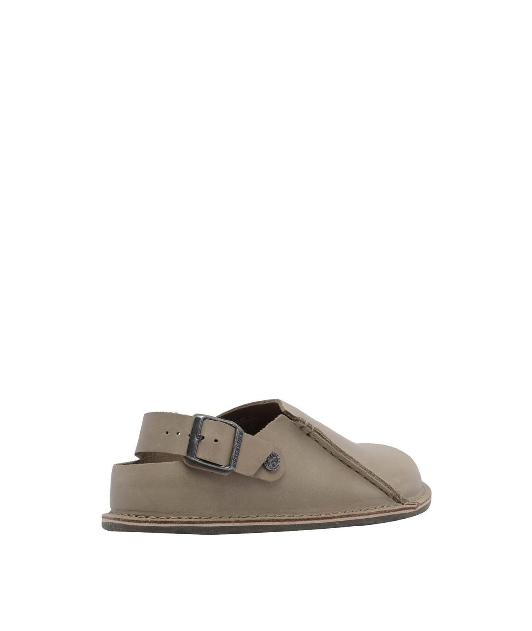 BIRKENSTOCK Бежевые кожаные мюли, фото 3