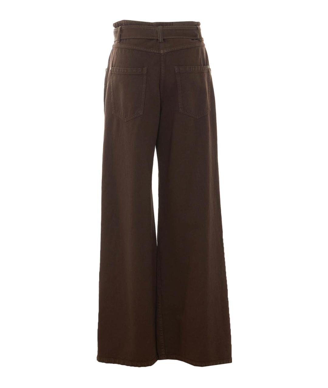 BRUNELLO CUCINELLI Коричневые хлопковые джинсы клеш, фото 2