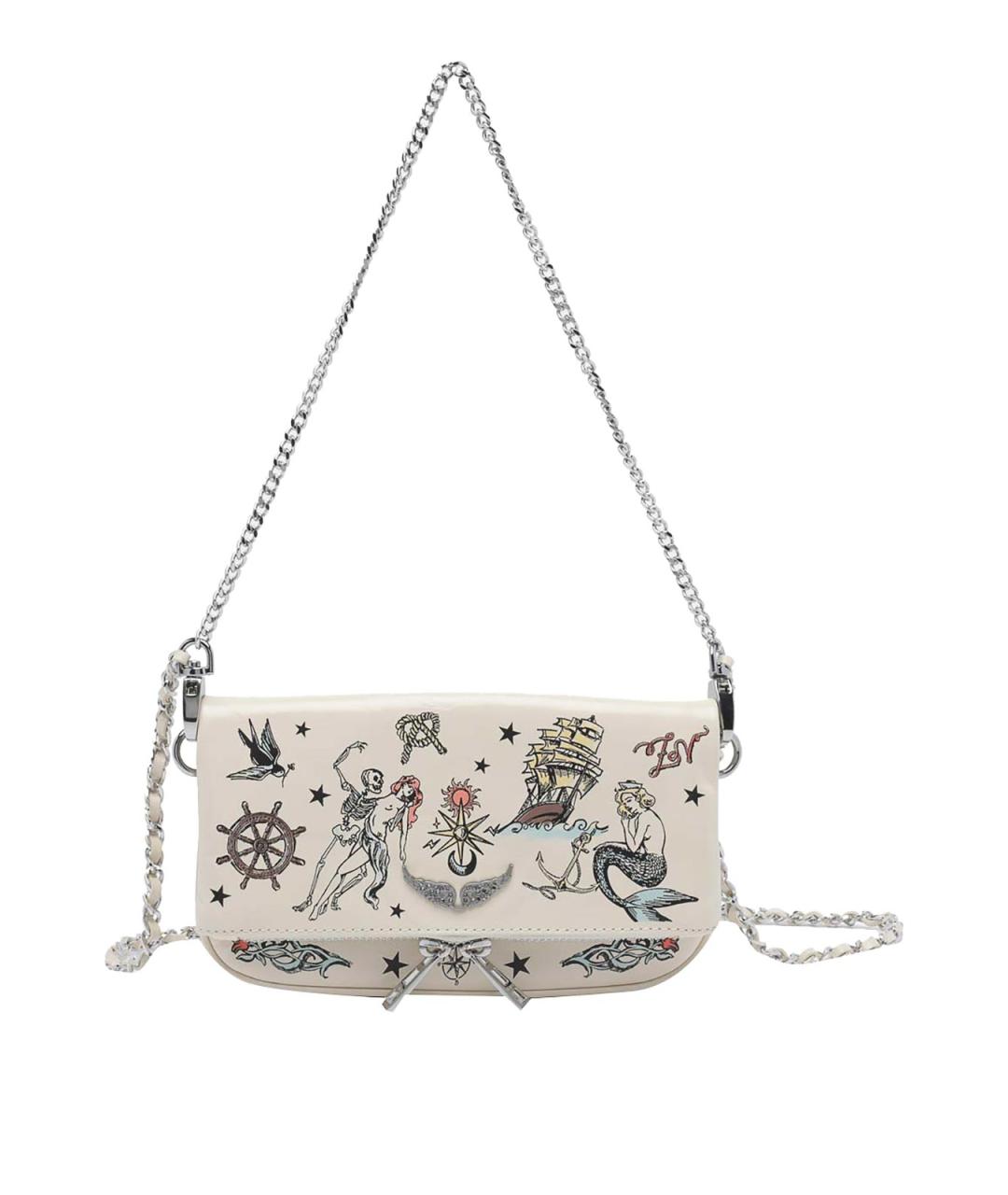 ZADIG & VOLTAIRE Белая сумка через плечо из лакированной кожи, фото 1