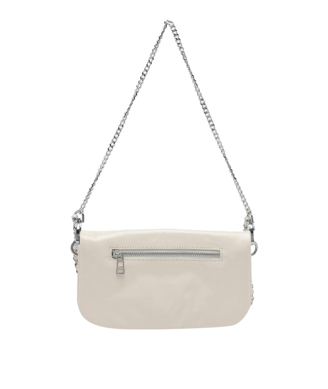ZADIG & VOLTAIRE Белая сумка через плечо из лакированной кожи, фото 3