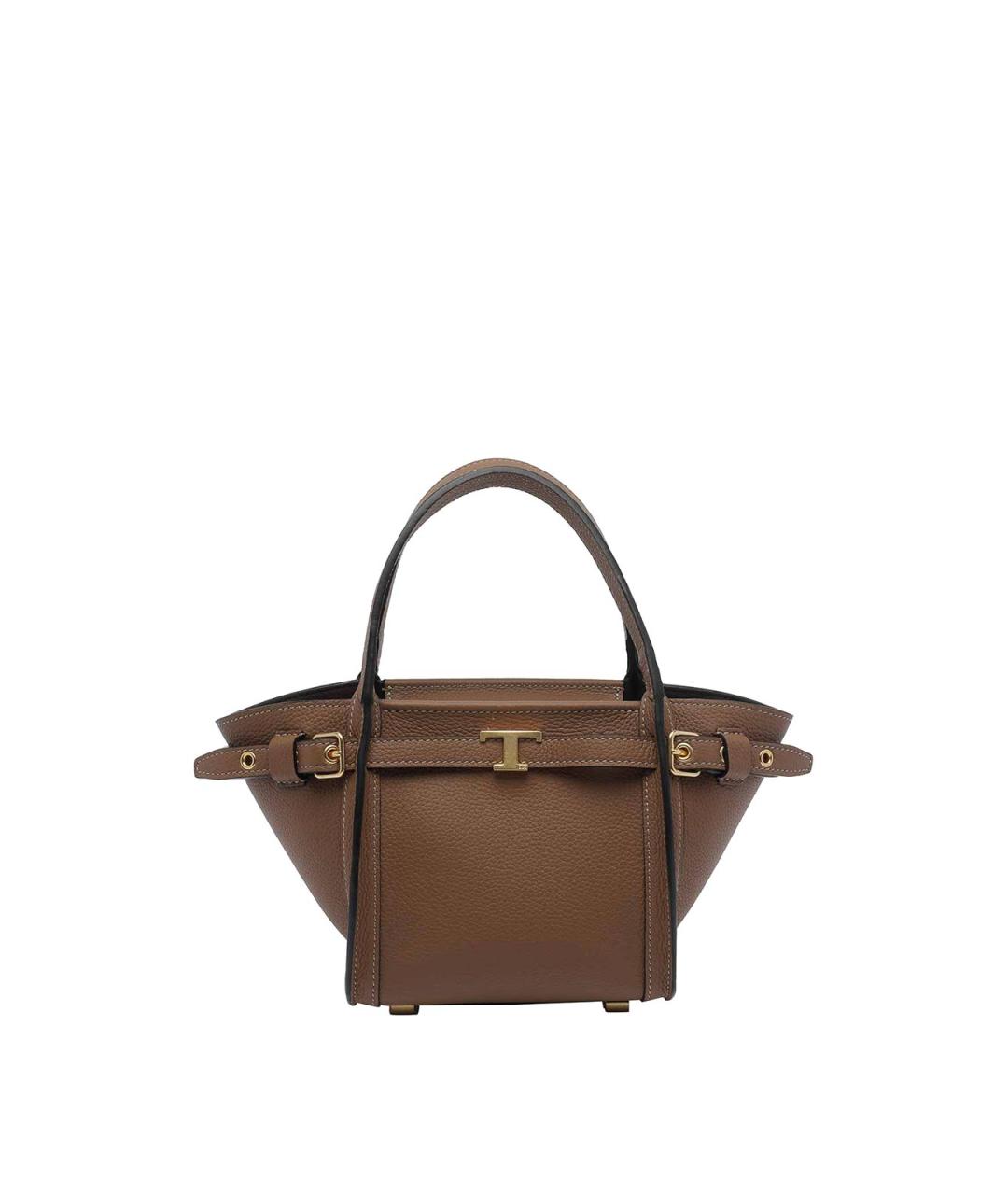 TOD'S Коричневая кожаная сумка тоут, фото 1