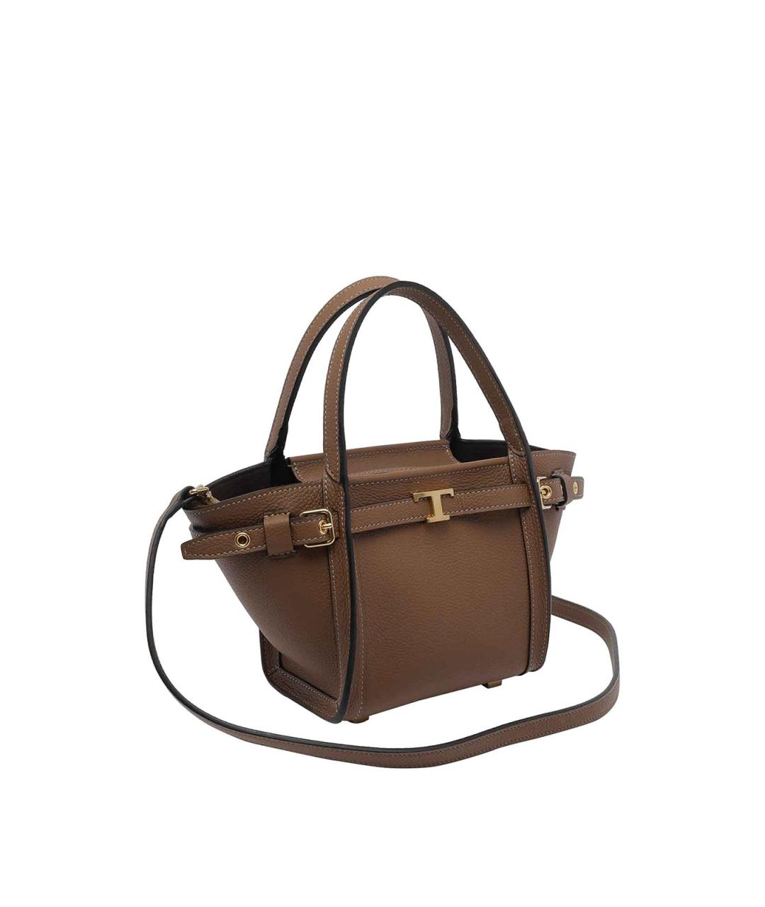 TOD'S Коричневая кожаная сумка тоут, фото 2