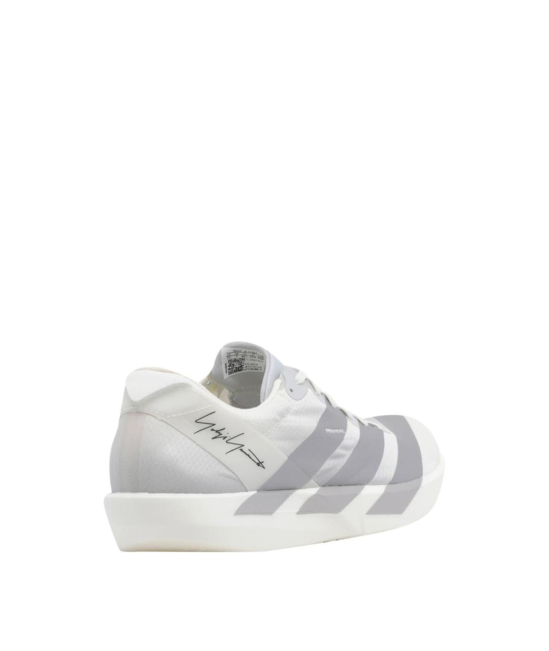 Y-3 Белые текстильные низкие кроссовки / кеды, фото 3
