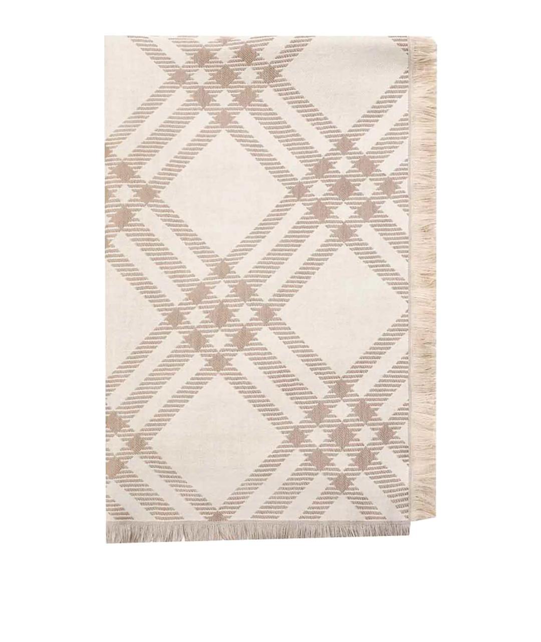 BURBERRY Бежевый шерстяной шарф, фото 2