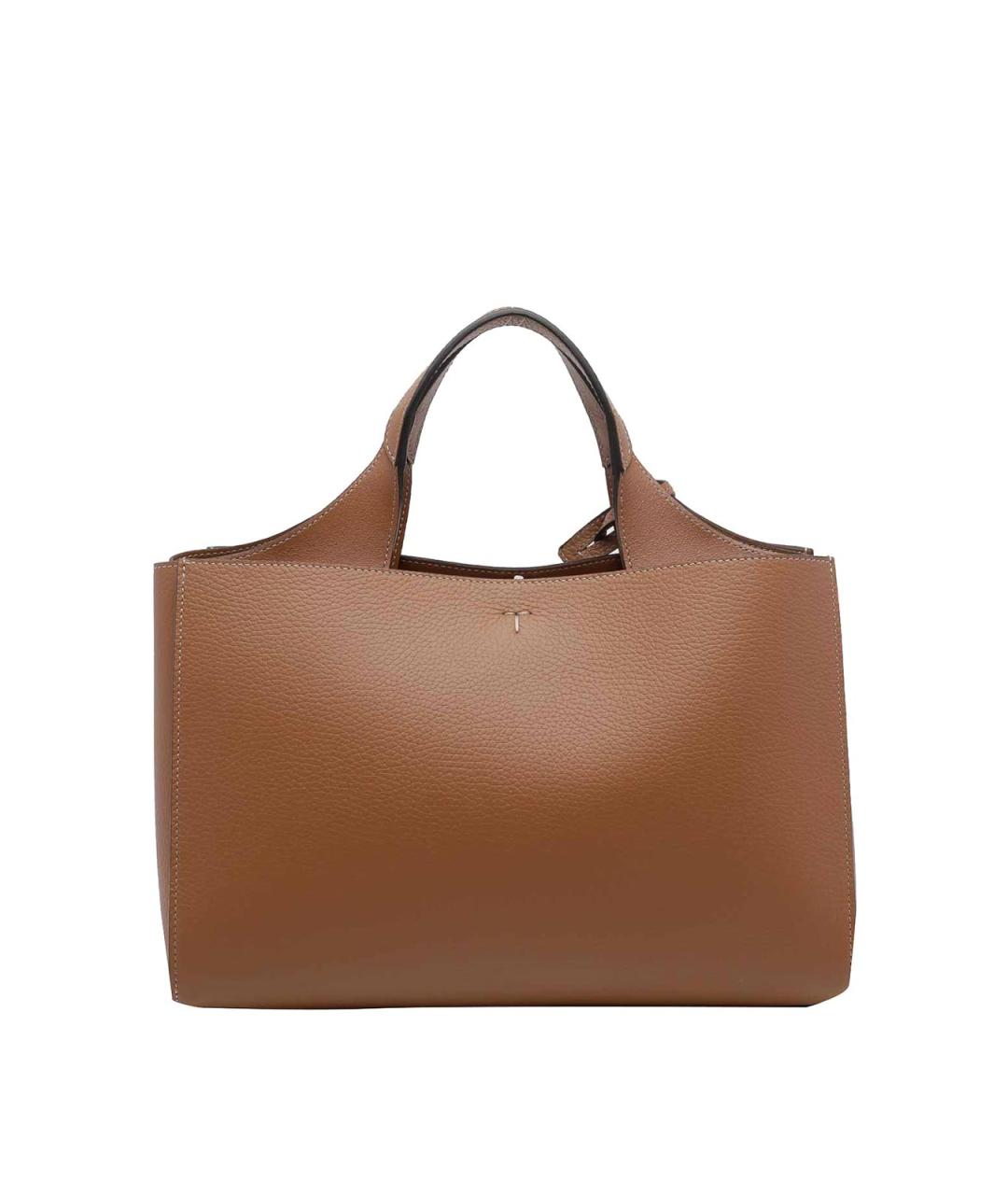 TOD'S Коричневая кожаная сумка тоут, фото 3