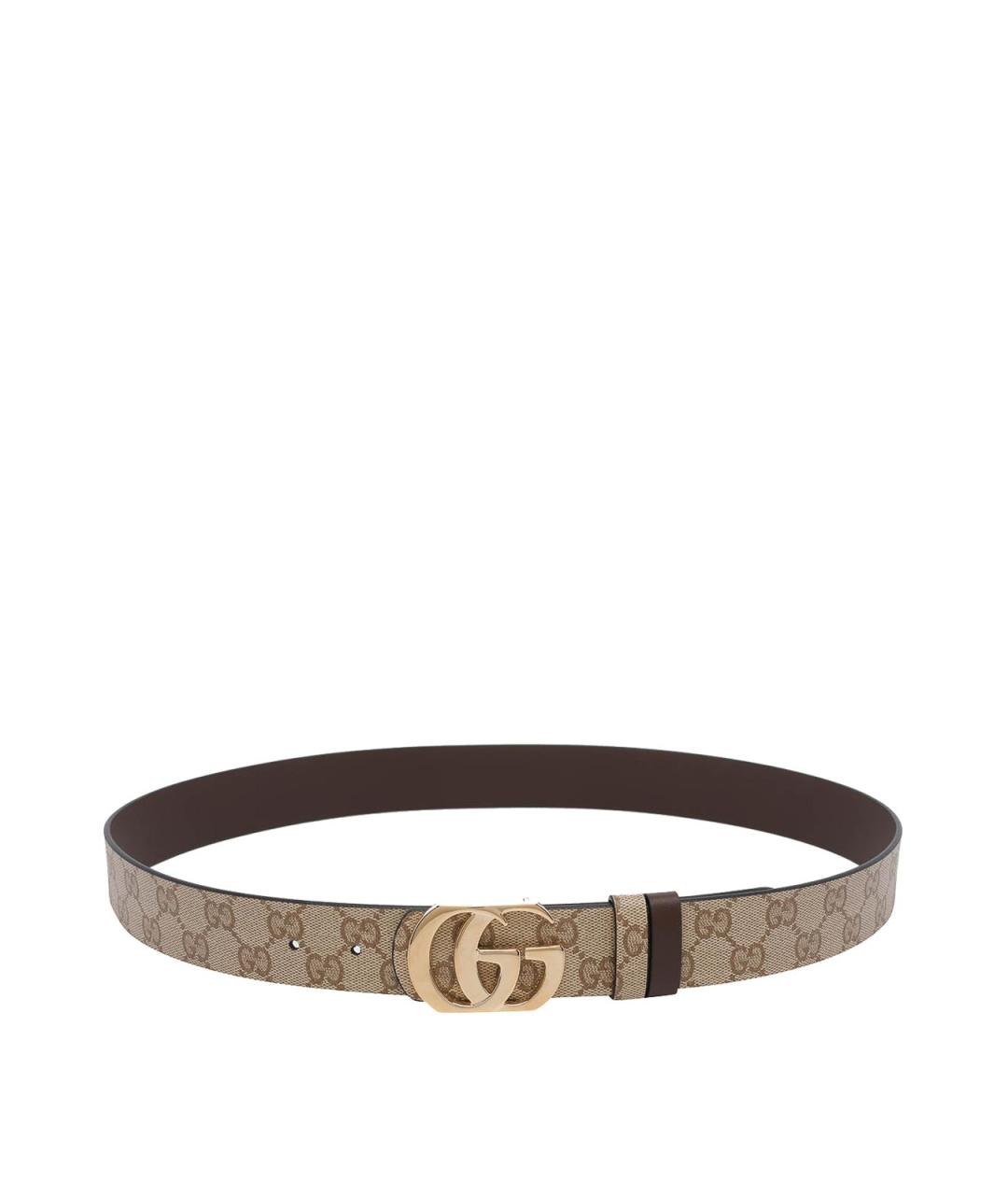 GUCCI Бежевый кожаный ремень, фото 1