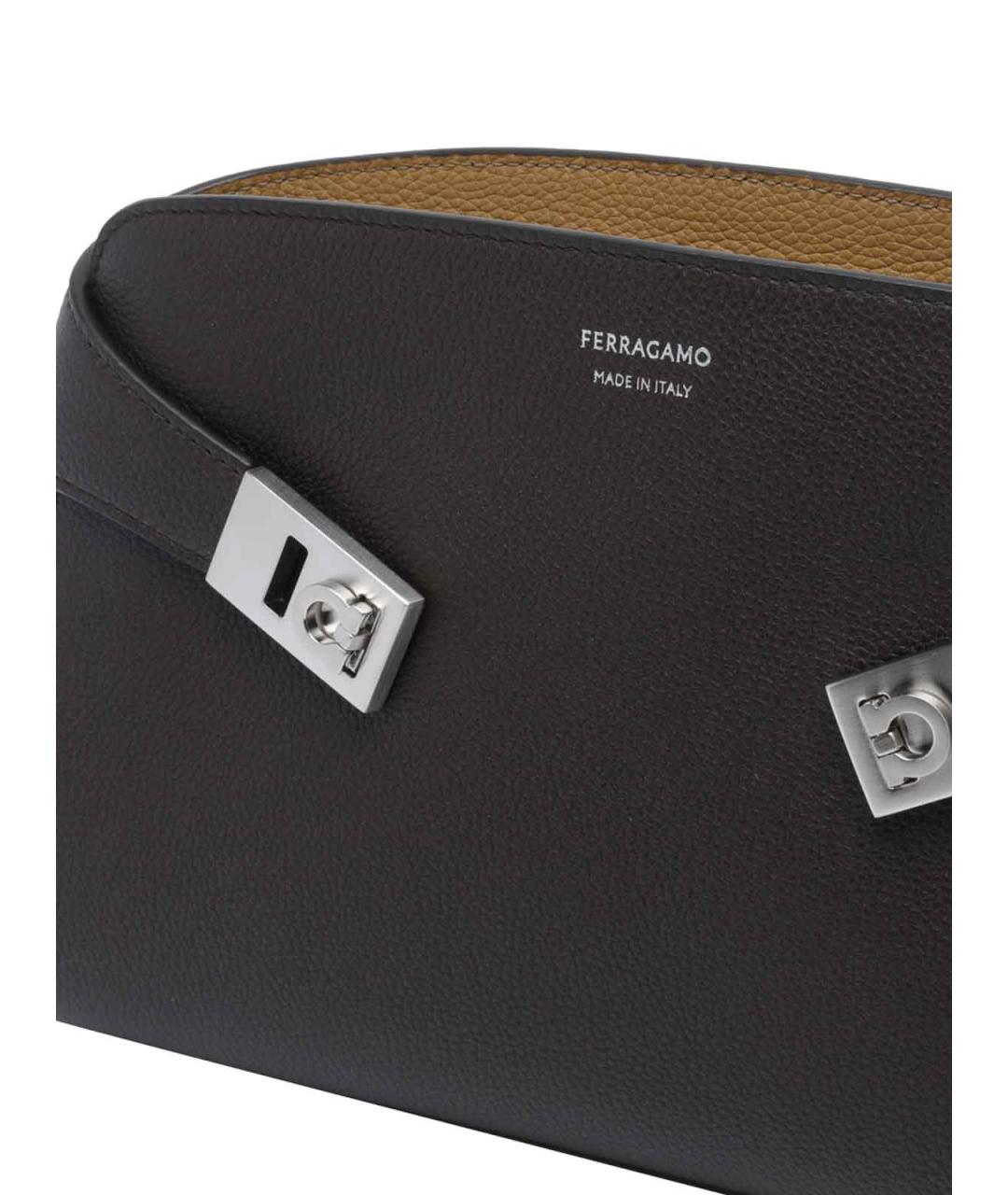FERRAGAMO Коричневая кожаная сумка на плечо, фото 4