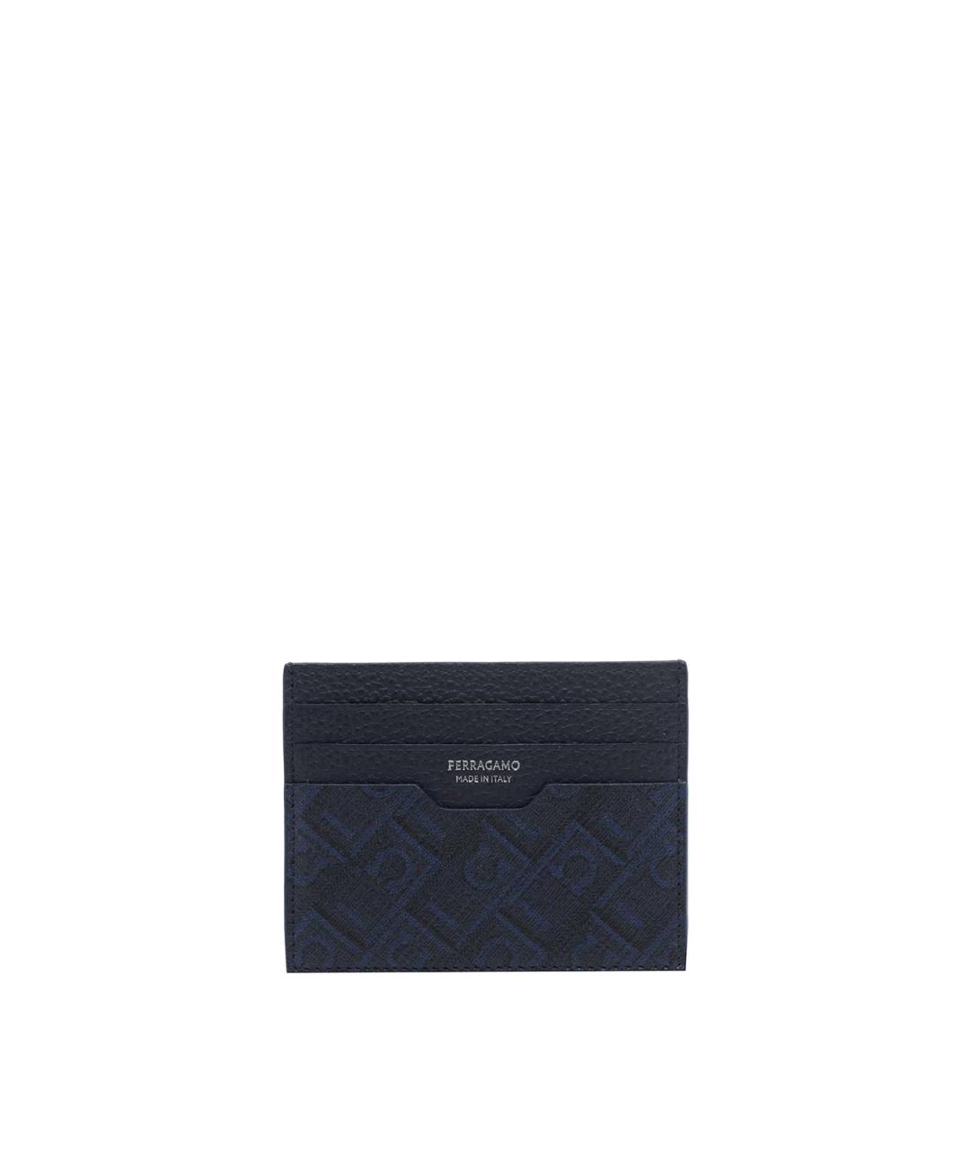 FERRAGAMO Синий кожаный кардхолдер, фото 1