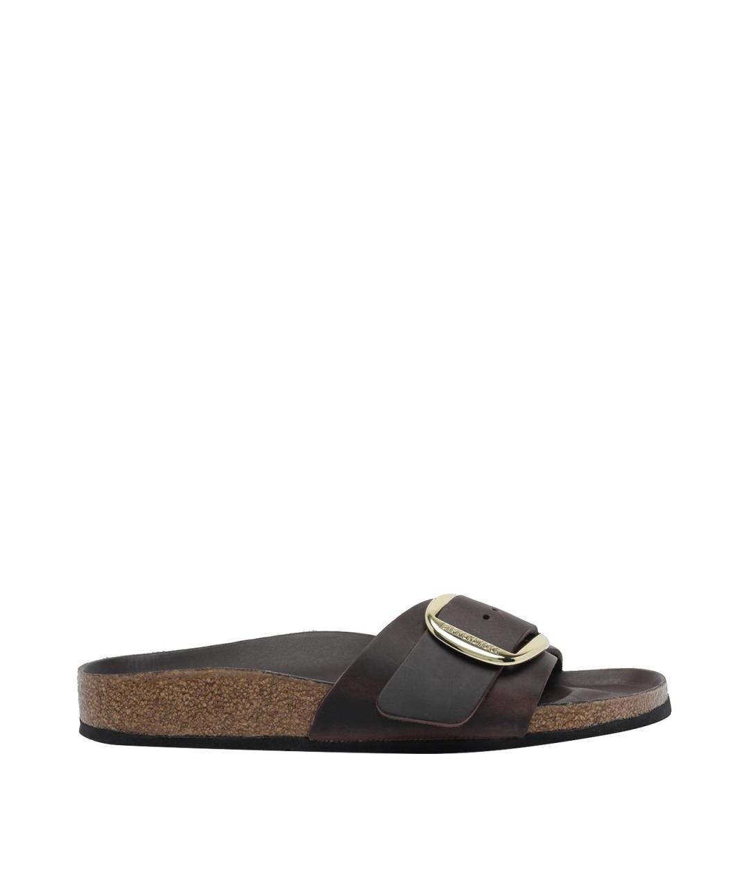 BIRKENSTOCK Коричневые кожаные сандалии, фото 1