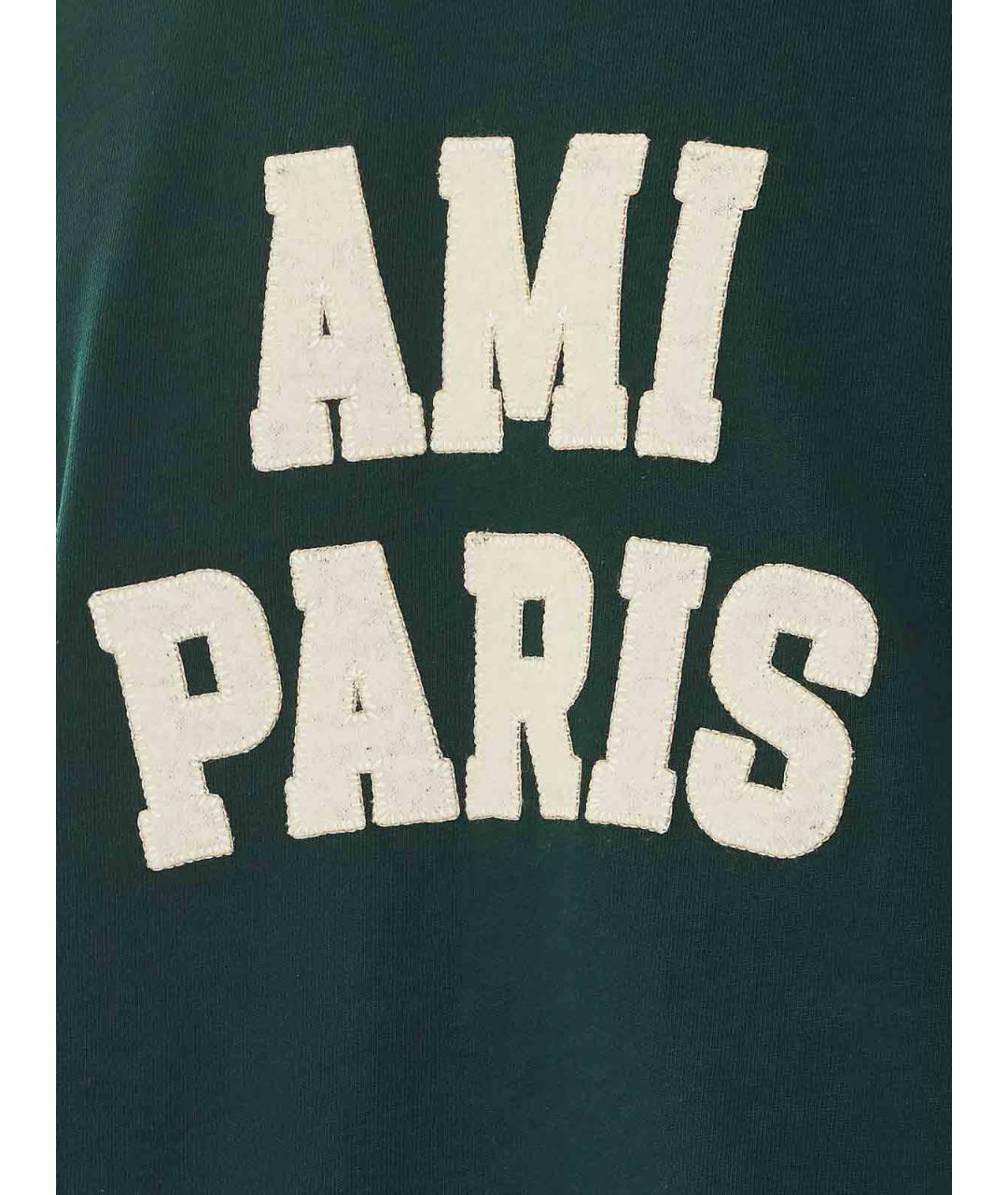 Ami Paris Зеленая хлопковая футболка, фото 3