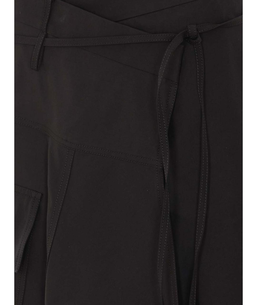 BOTTEGA VENETA Черная хлопковая юбка миди, фото 3