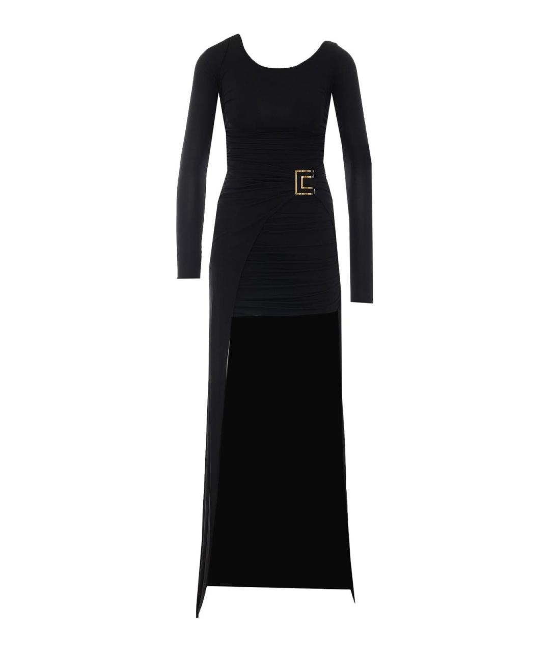 ELISABETTA FRANCHI Черное полиэстеровое повседневное платье, фото 1