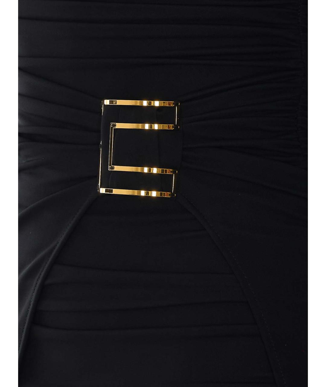 ELISABETTA FRANCHI Черное полиэстеровое повседневное платье, фото 3