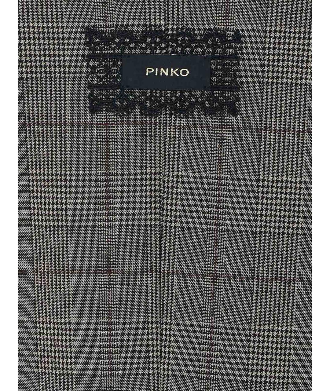 PINKO Серая полиэстеровая юбка миди, фото 3
