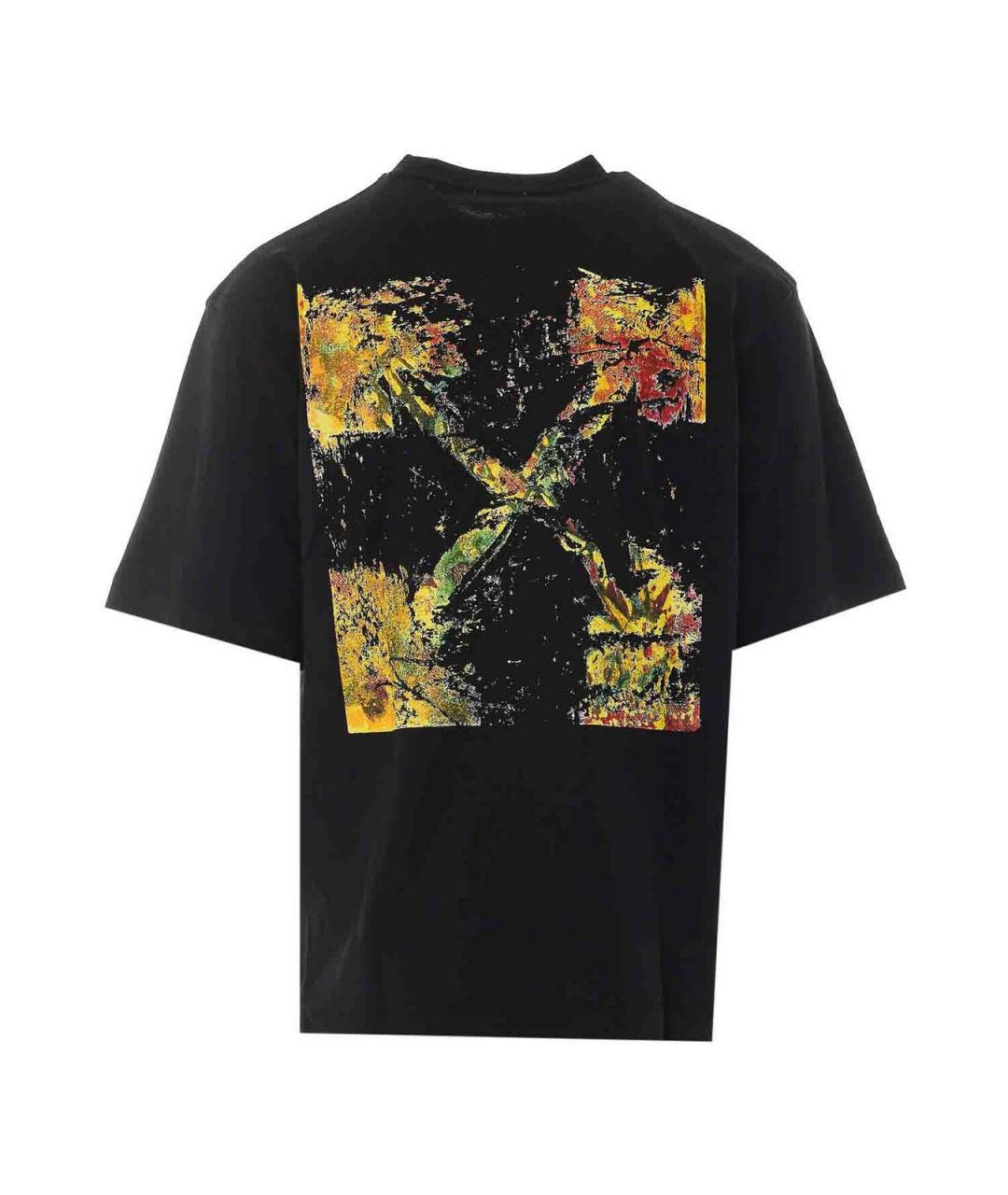 OFF-WHITE Черная хлопковая футболка, фото 2