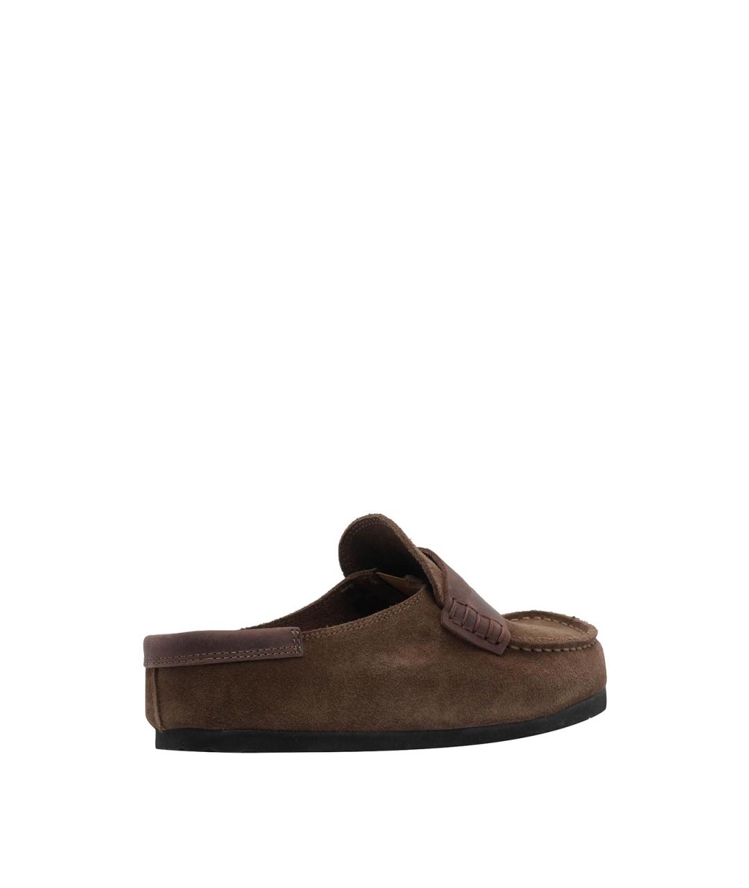BIRKENSTOCK Коричневые замшевые сабо, фото 3