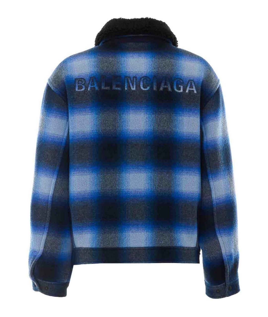 BALENCIAGA Синяя шерстяная куртка, фото 2