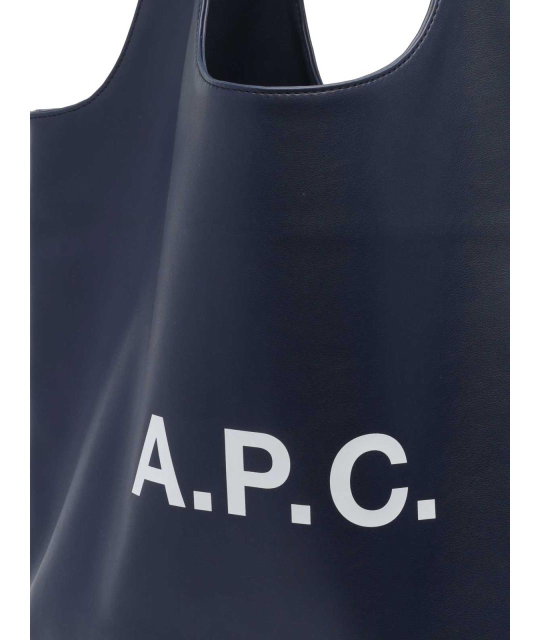 A.P.C. Синяя сумка тоут из искусственной кожи, фото 4