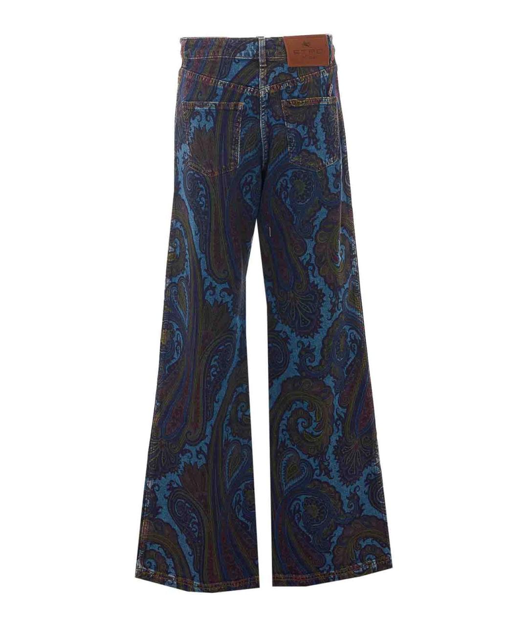 ETRO Синие хлопковые джинсы клеш, фото 2
