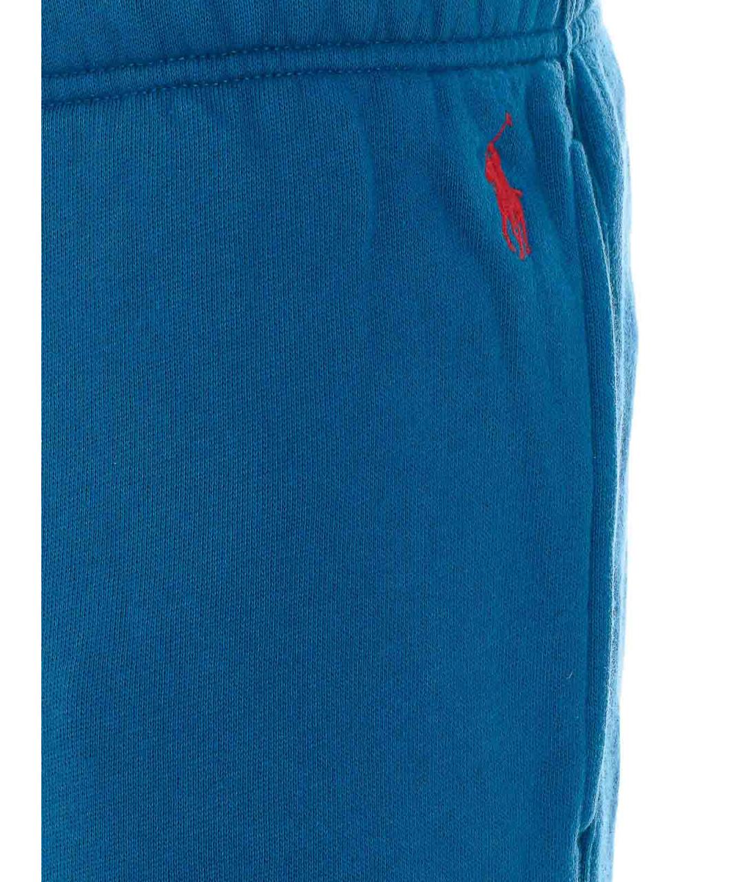 POLO RALPH LAUREN Синие хлопковые спортивные брюки и шорты, фото 3
