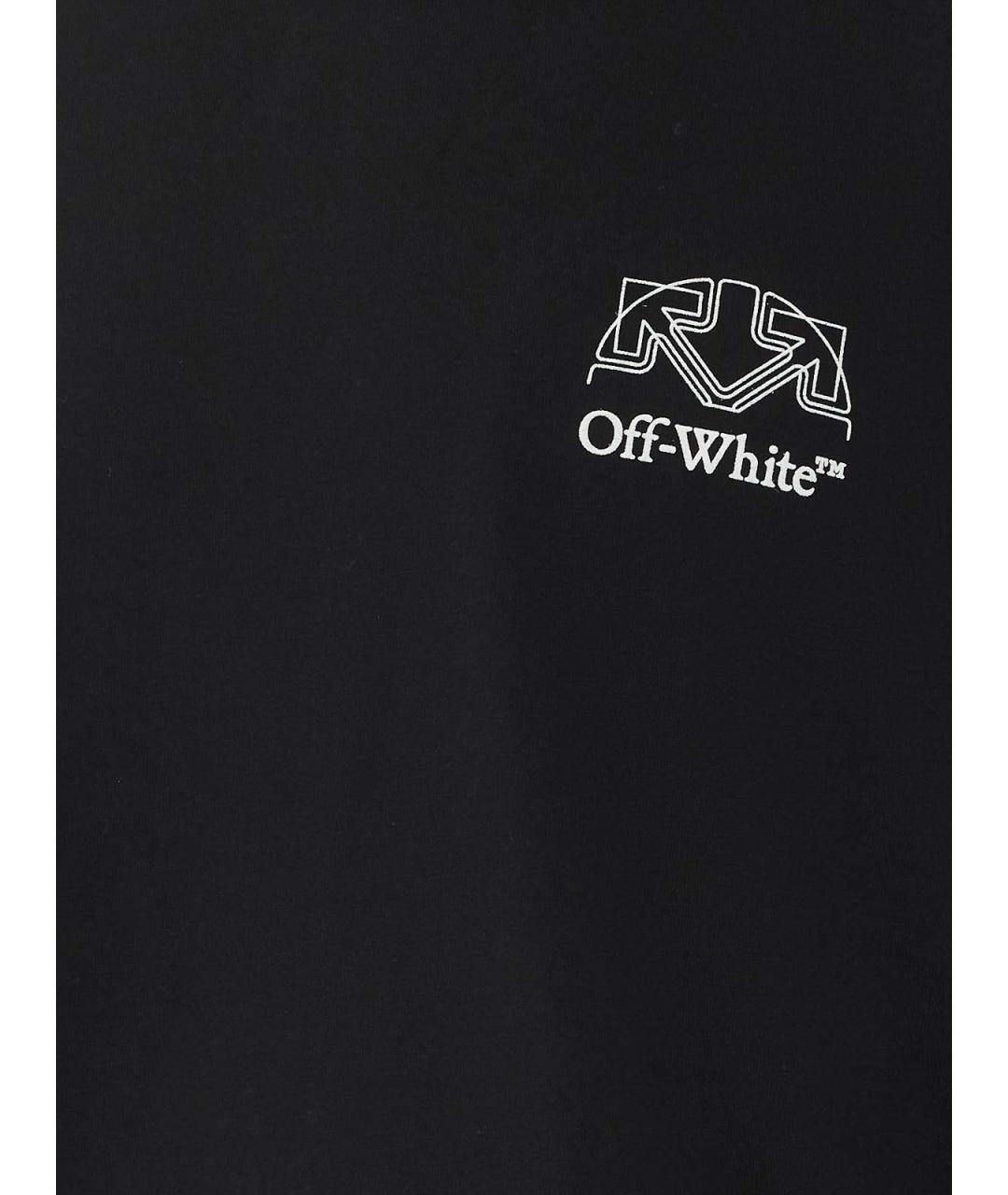 OFF-WHITE Черная хлопковая футболка, фото 3