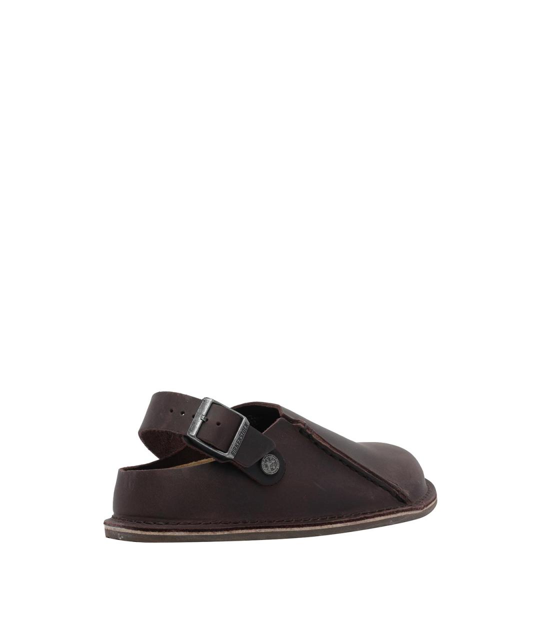 BIRKENSTOCK Коричневые кожаные сабо, фото 3