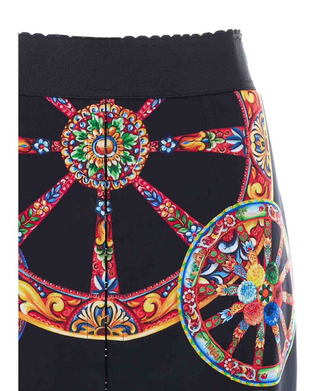 DOLCE&GABBANA Мульти полиамидовая юбка миди, фото 4