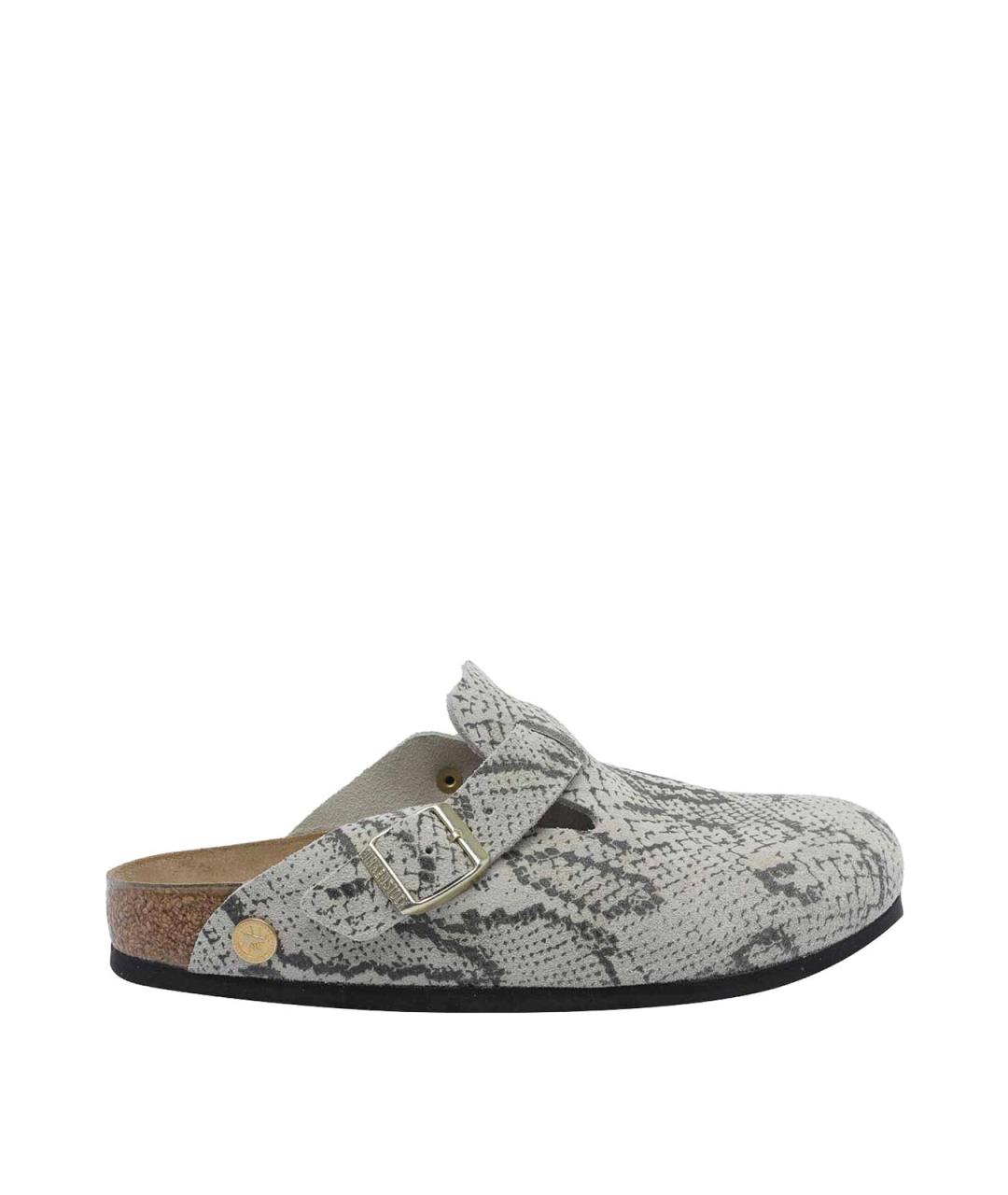 BIRKENSTOCK Серые замшевые мюли, фото 1