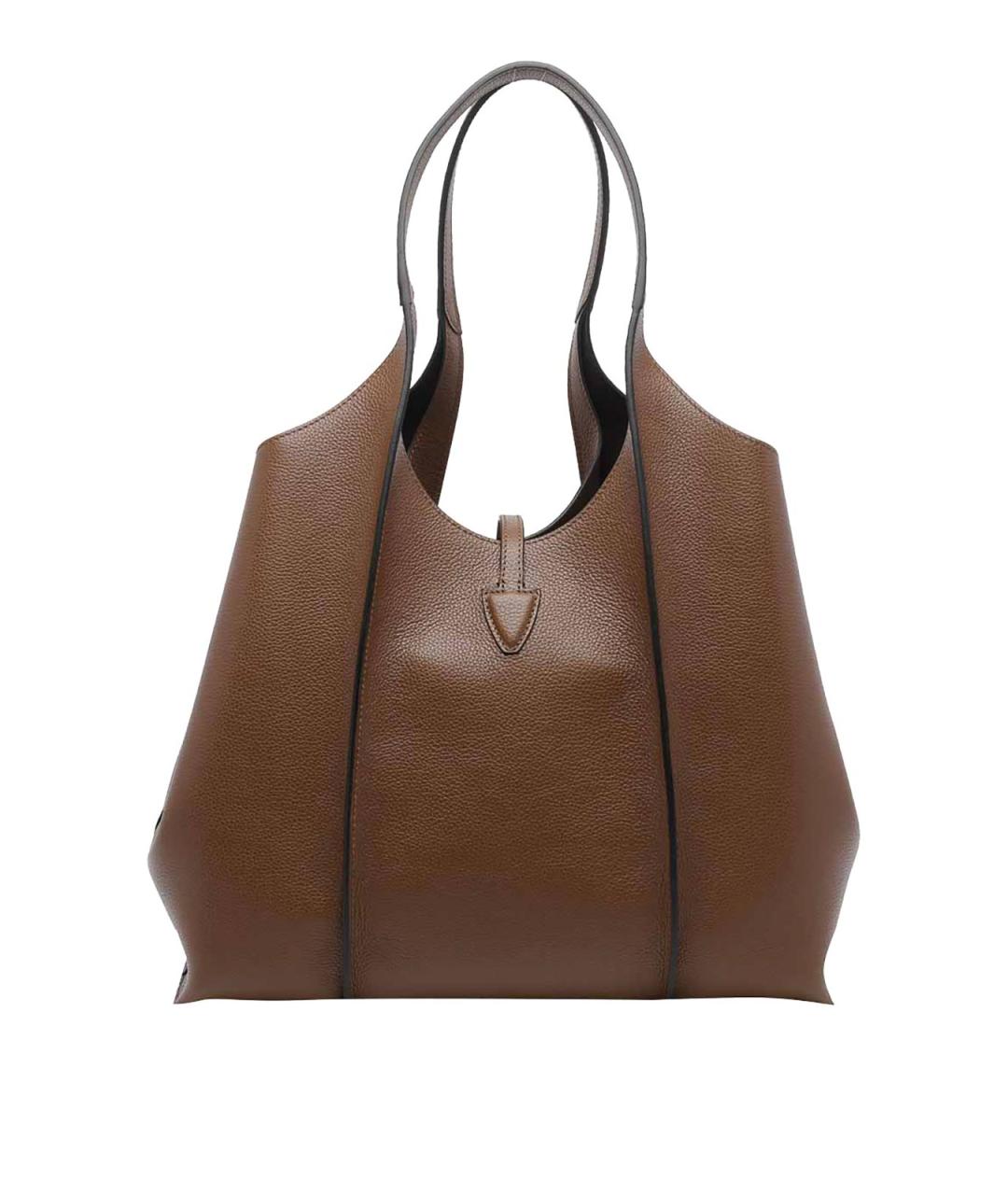 TOD'S Коричневая кожаная сумка тоут, фото 3