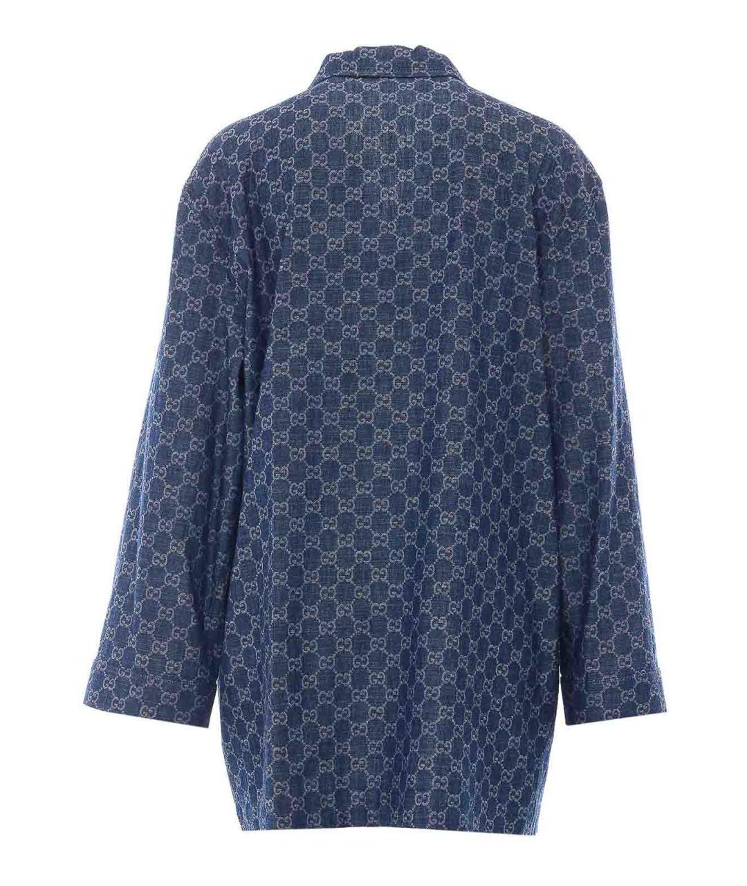 GUCCI Синяя хлопковая куртка, фото 2