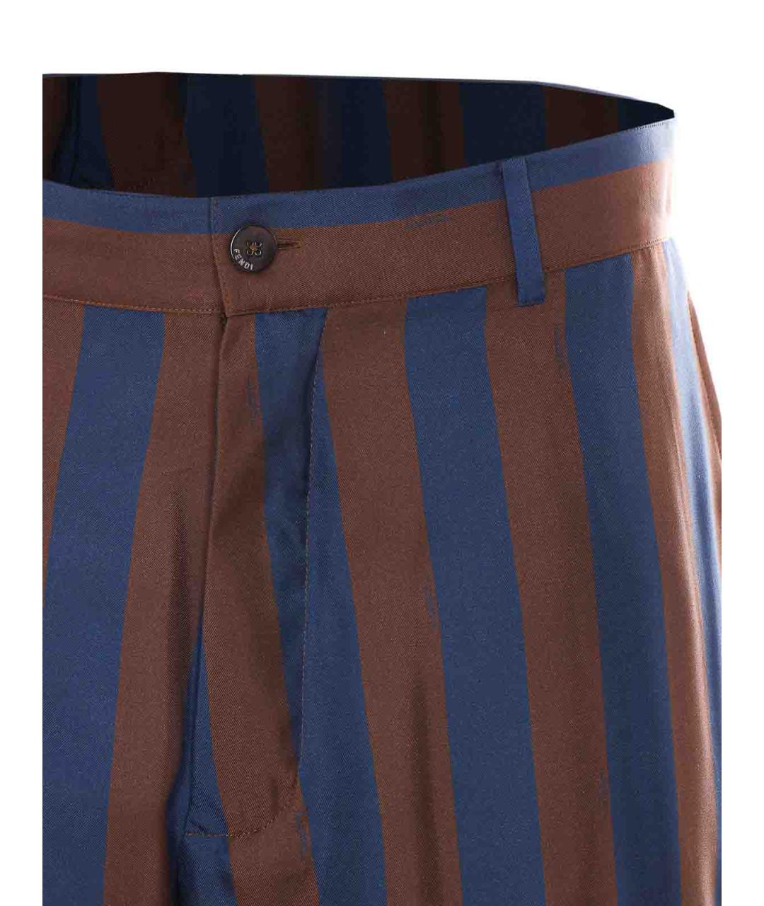 FENDI Синие шелковые шорты, фото 4